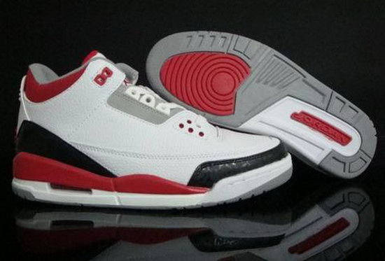 Air Jordan Retro 3 White Red Black Online Store
